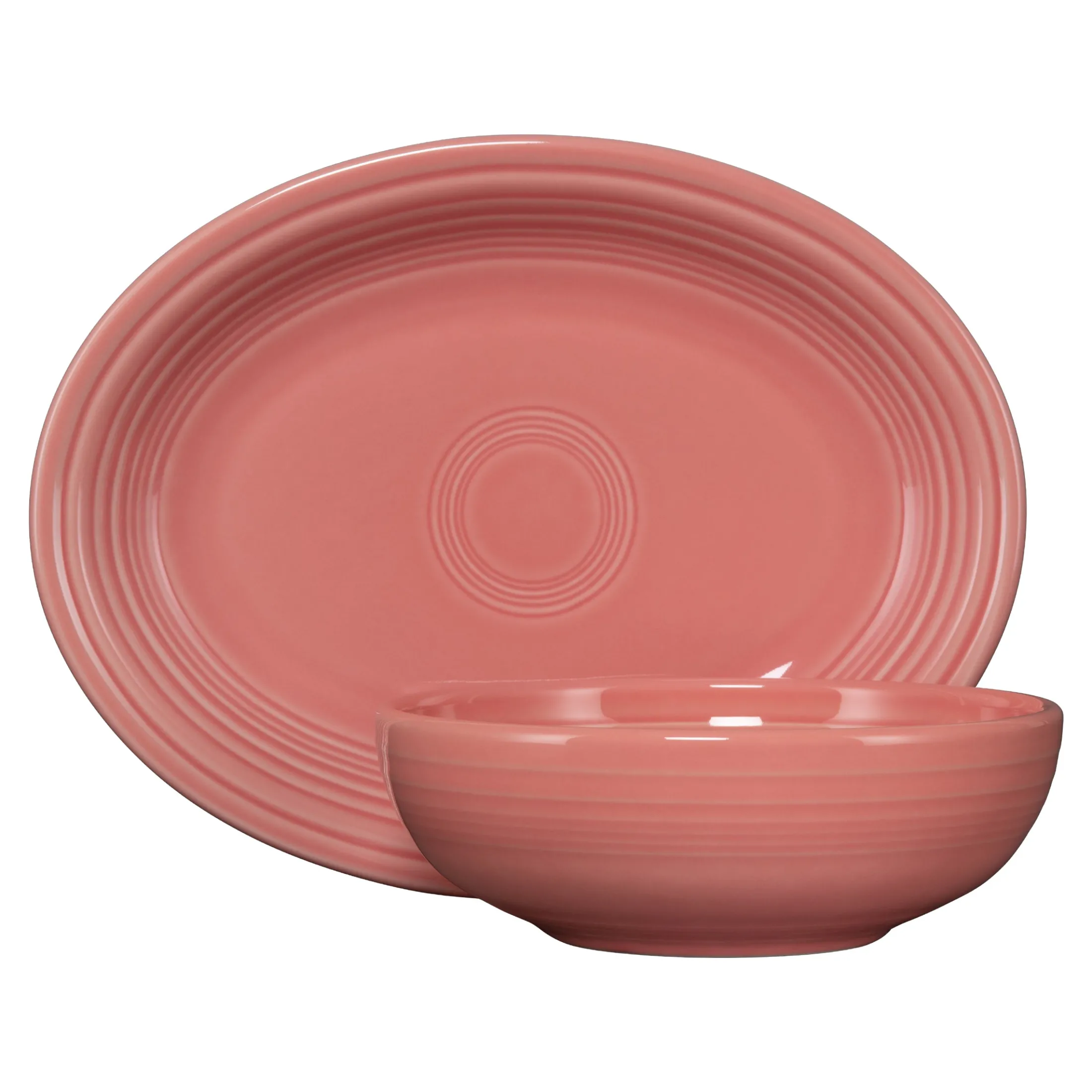 2-Piece Serve Set 11 5/8 Inch Oval Platter & 38 OZ Bistro Bowl