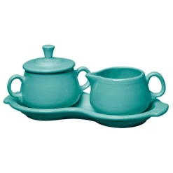 4-Piece Sugar Bowl and Creamer Set with Tray