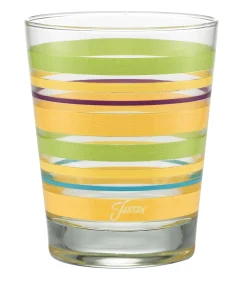 Retired 15 oz. Fiesta® Caribbean Sunset Stripes Tapered Double Old Fashion – Set of 4
