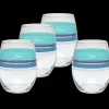 Retired 15 oz. Fiesta® Edgeline Stemless Wine Coastal – Set of 4