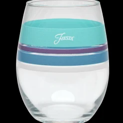 Retired 15 oz. Fiesta® Edgeline Stemless Wine Coastal – Set of 4