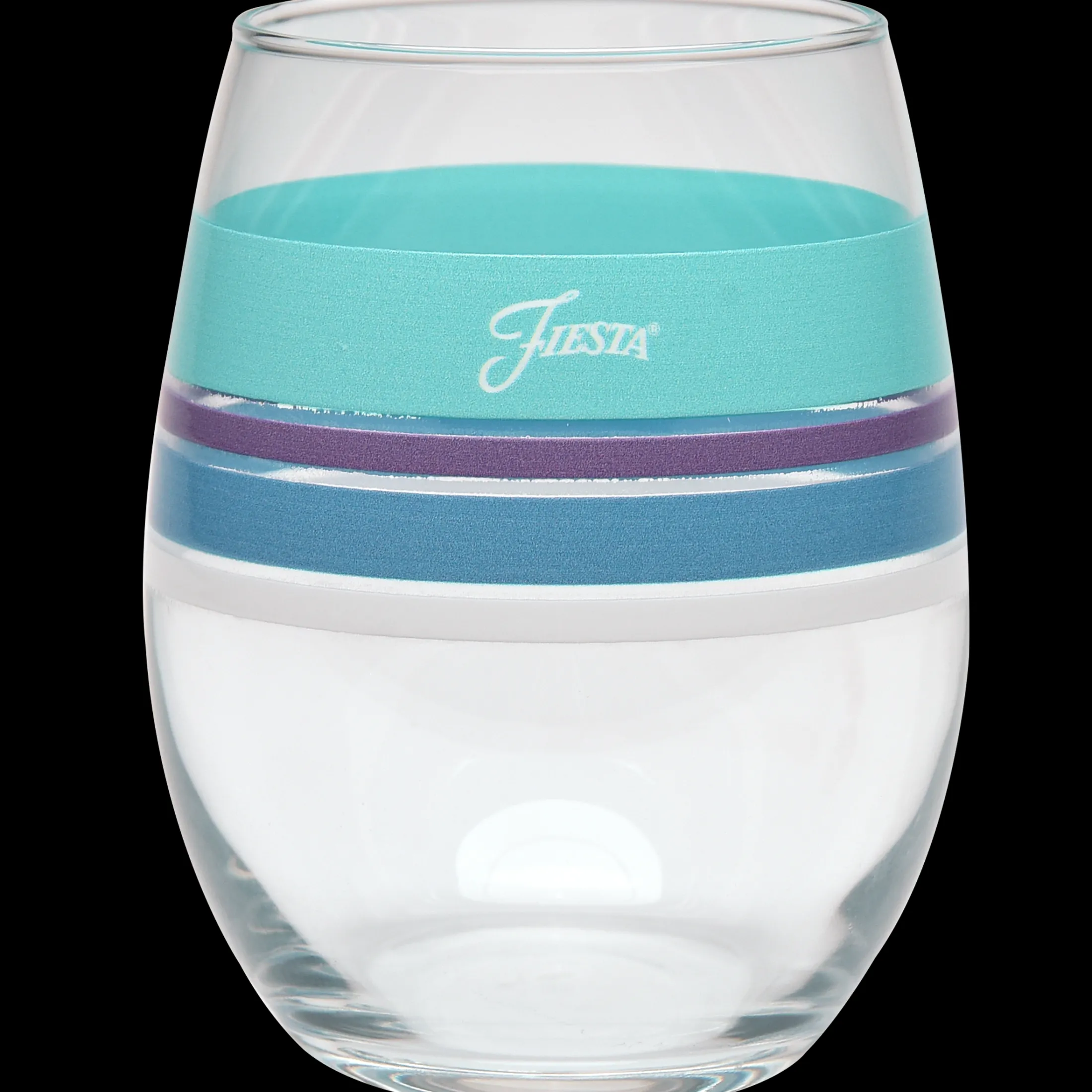 Retired 15 oz. Fiesta® Edgeline Stemless Wine Coastal – Set of 4