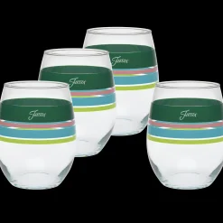Retired 15 oz. Fiesta® Edgeline Stemless Wine Tropical – Set of 4