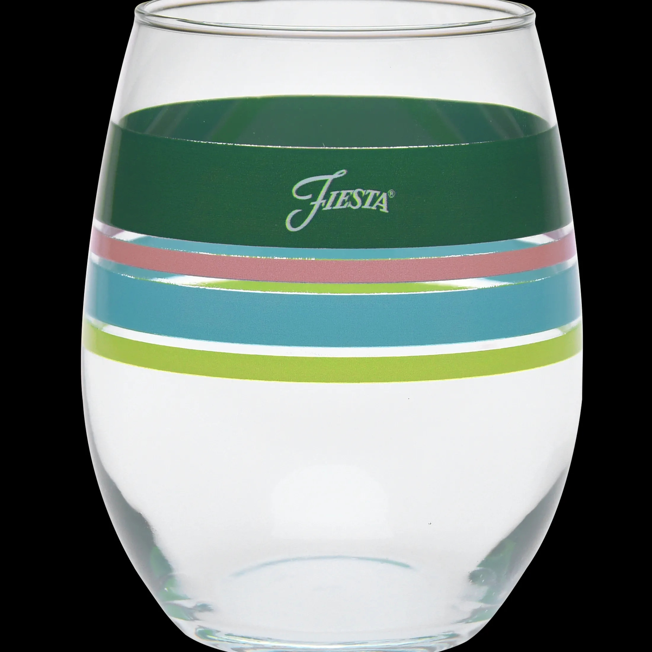Retired 15 oz. Fiesta® Edgeline Stemless Wine Tropical – Set of 4