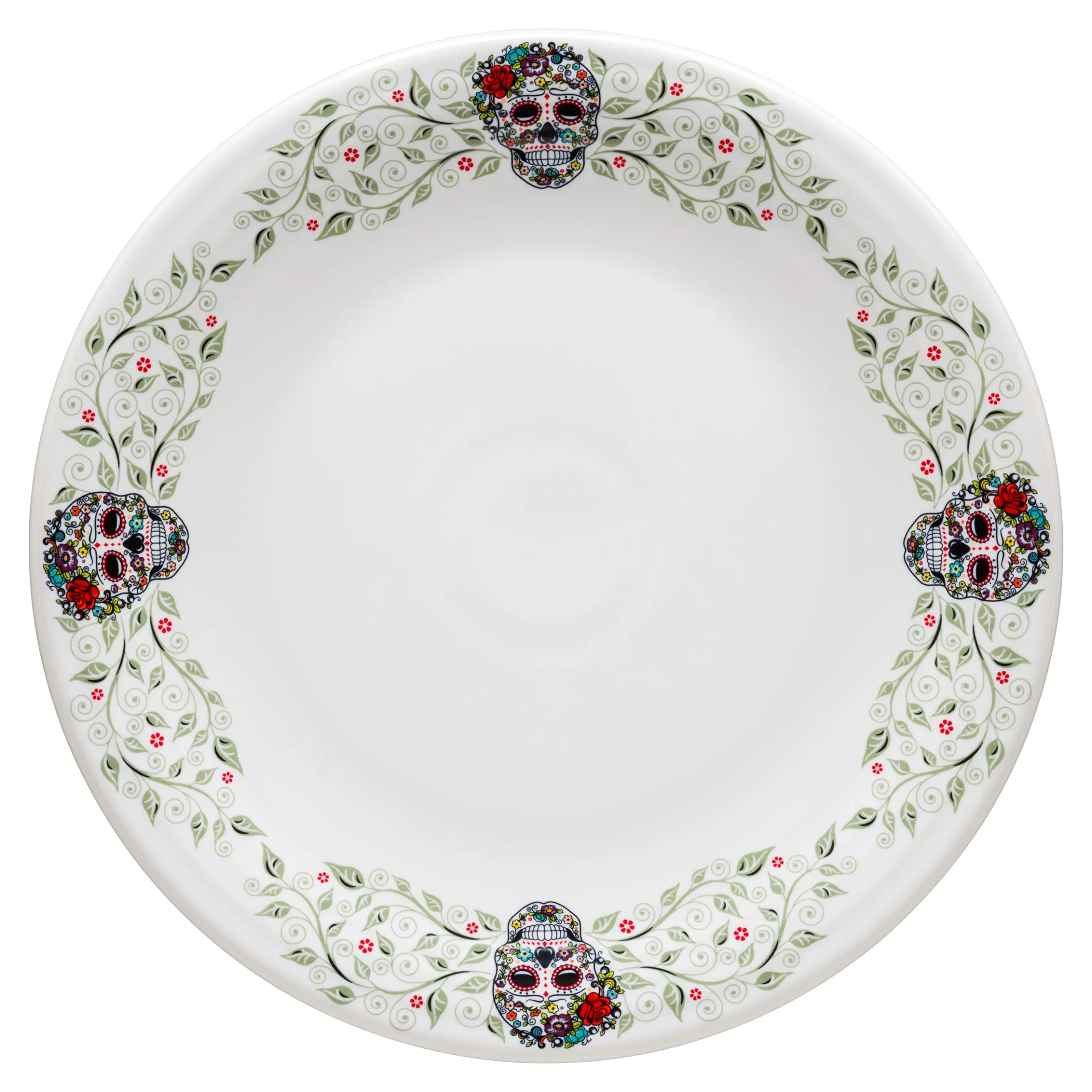 Retired Chop Plate SKULL AND VINE Sugar Border
