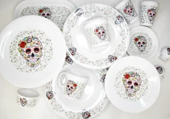 Retired Chop Plate SKULL AND VINE Sugar Border