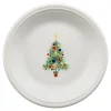 Retired Christmas Tree on White Classic Rim 7 1/4 Inch Salad Plate