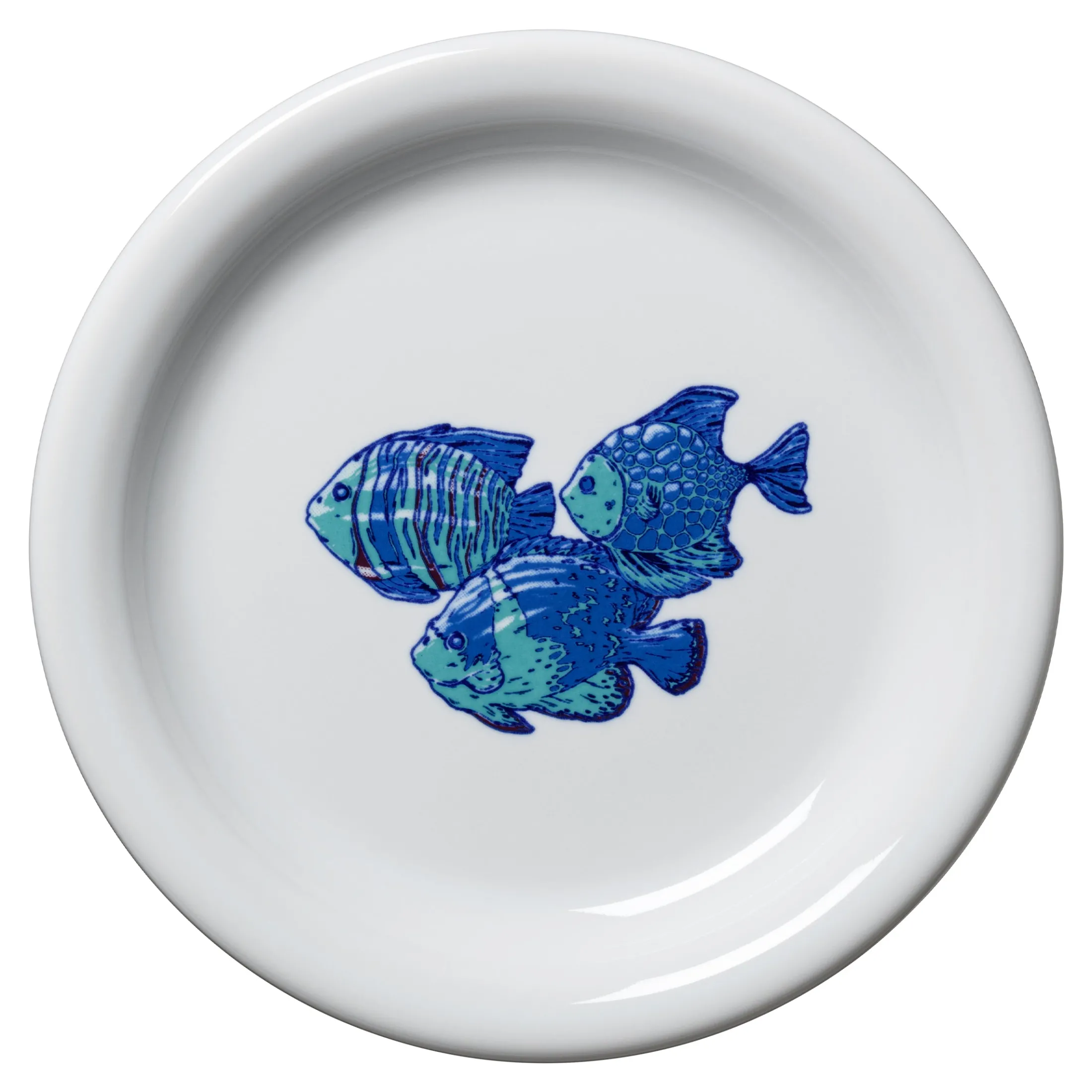 Retired Coastal Fish Bistro Coupe 6 1/4 Inch Appetizer Plate