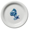 Retired Coastal Seahorse Bistro Coupe 6 1/4 Inch Appetizer Plate