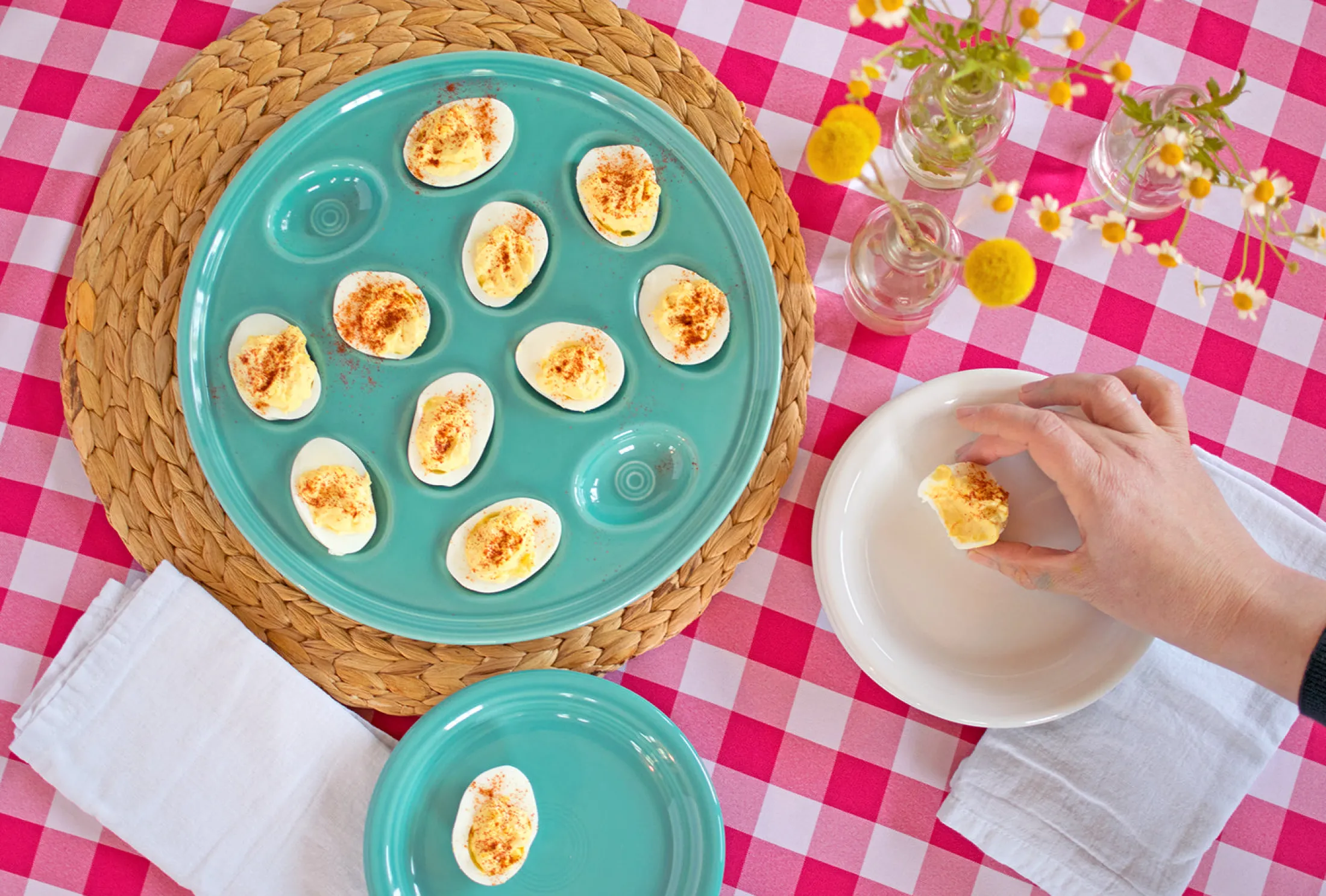 Round Egg Serving Platter 11 1/4 Inch