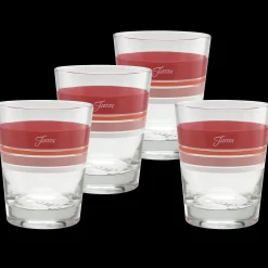 Sunset Horizon Edgeline Tapered Double Old Fashion Glass Mixed – Set of 4