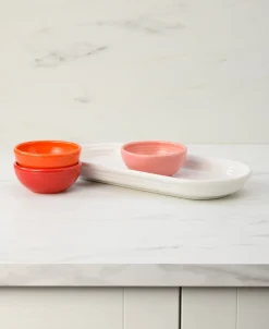 Sunset Horizon Mixed Colors 4-Piece Condiment Set