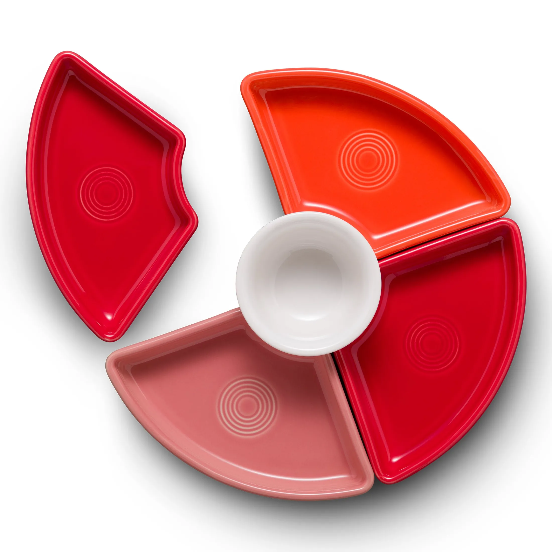 Sunset Horizon 5-Piece Mixed Colors Entertaining Set 8 1/5 Inch