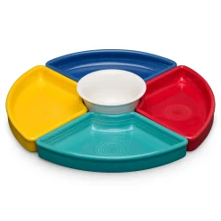 Vibrant 5-Piece Mixed Colors Entertaining Set 8 1/5 Inch
