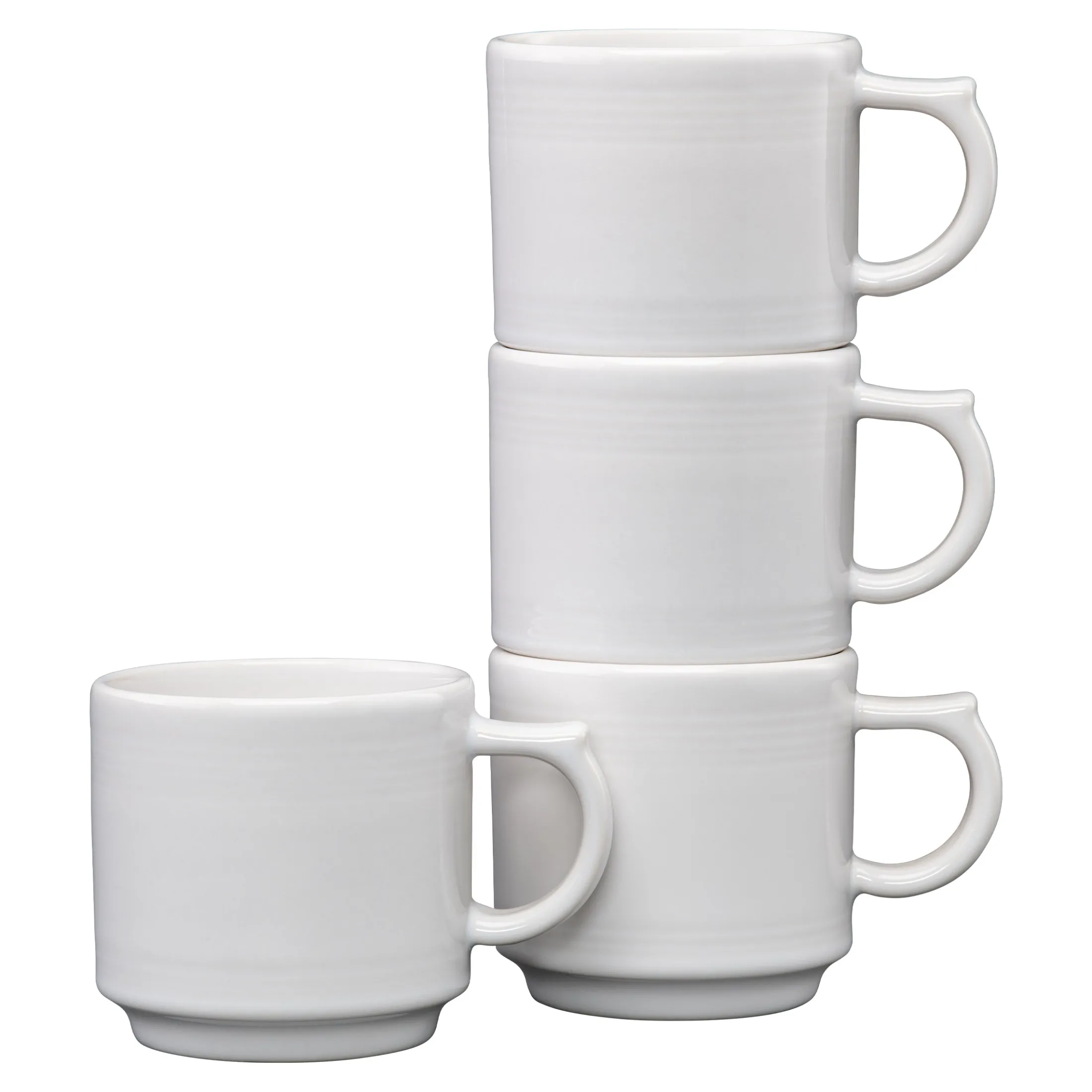 White 16 OZ Set of 4 Stackable Mug Set