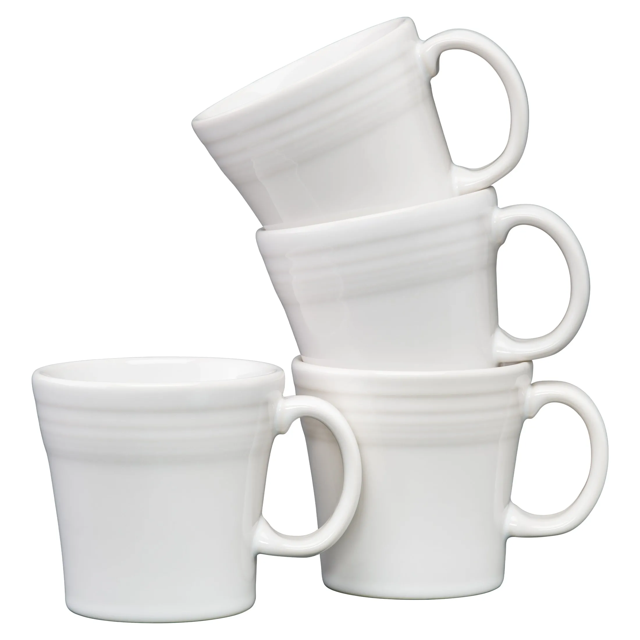 White 15 OZ Set of 4 Tapered Mugs
