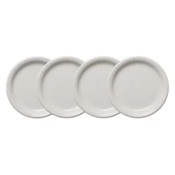 White Bistro Coupe 7 1/4 Inch Salad Plate, Set of 4