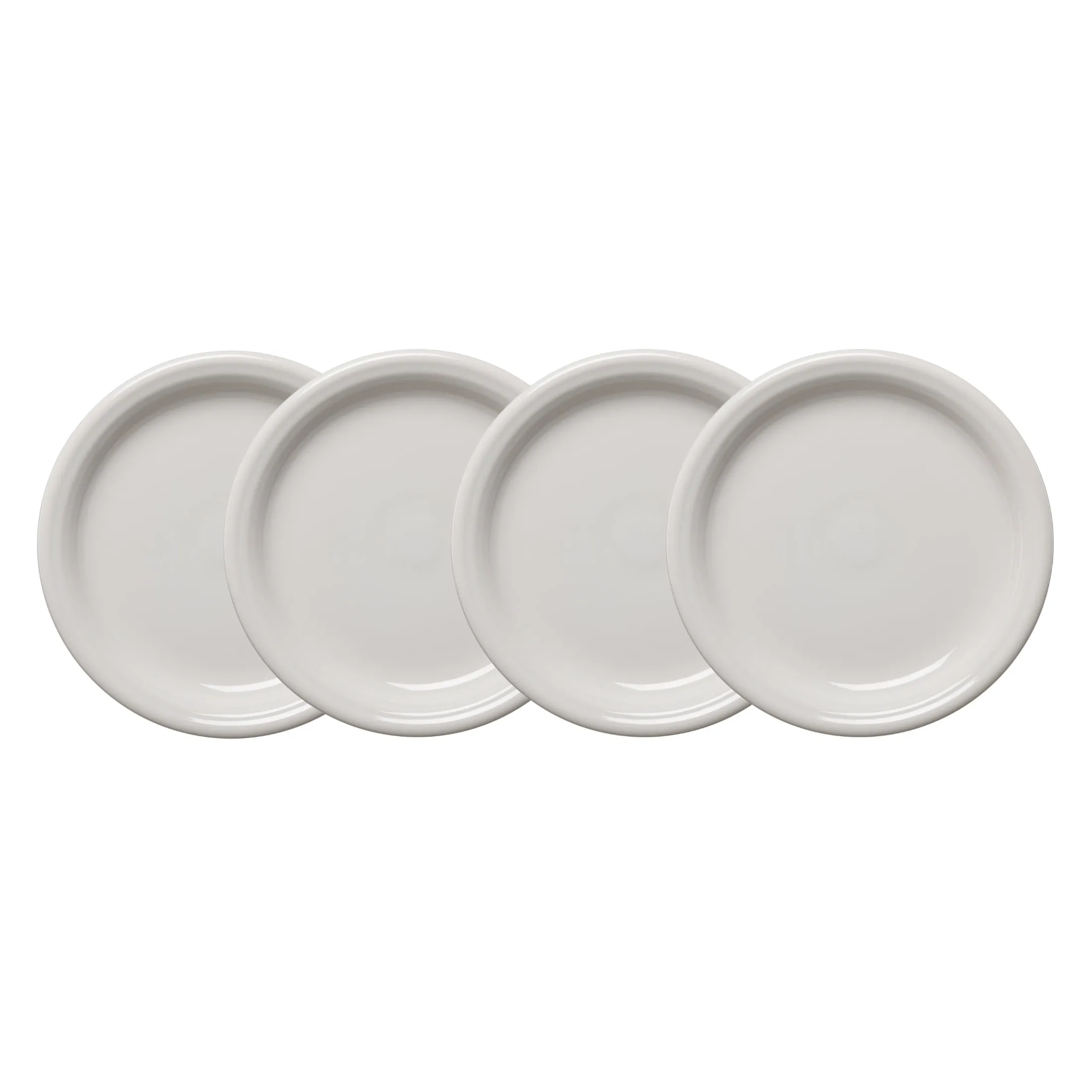 White Bistro Coupe 7 1/4 Inch Salad Plate, Set of 4
