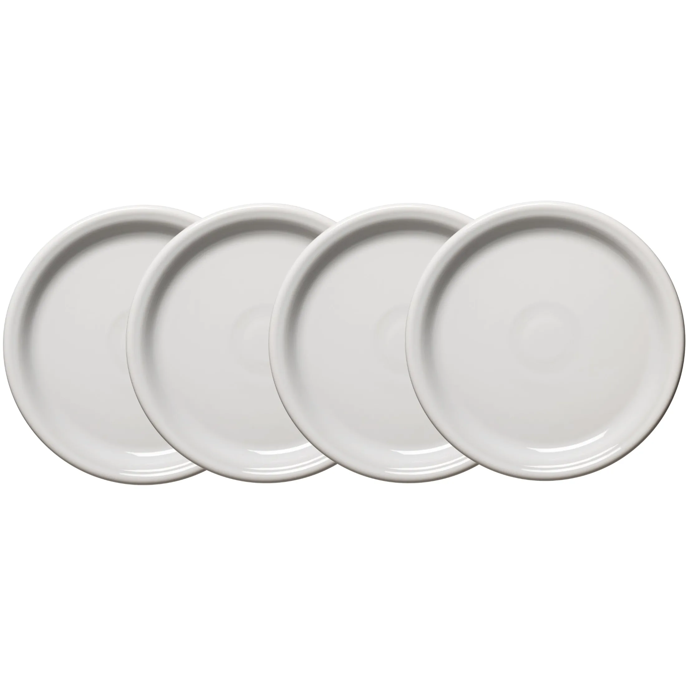 White Bistro Coupe 9 Inch Luncheon Plate, Set of 4