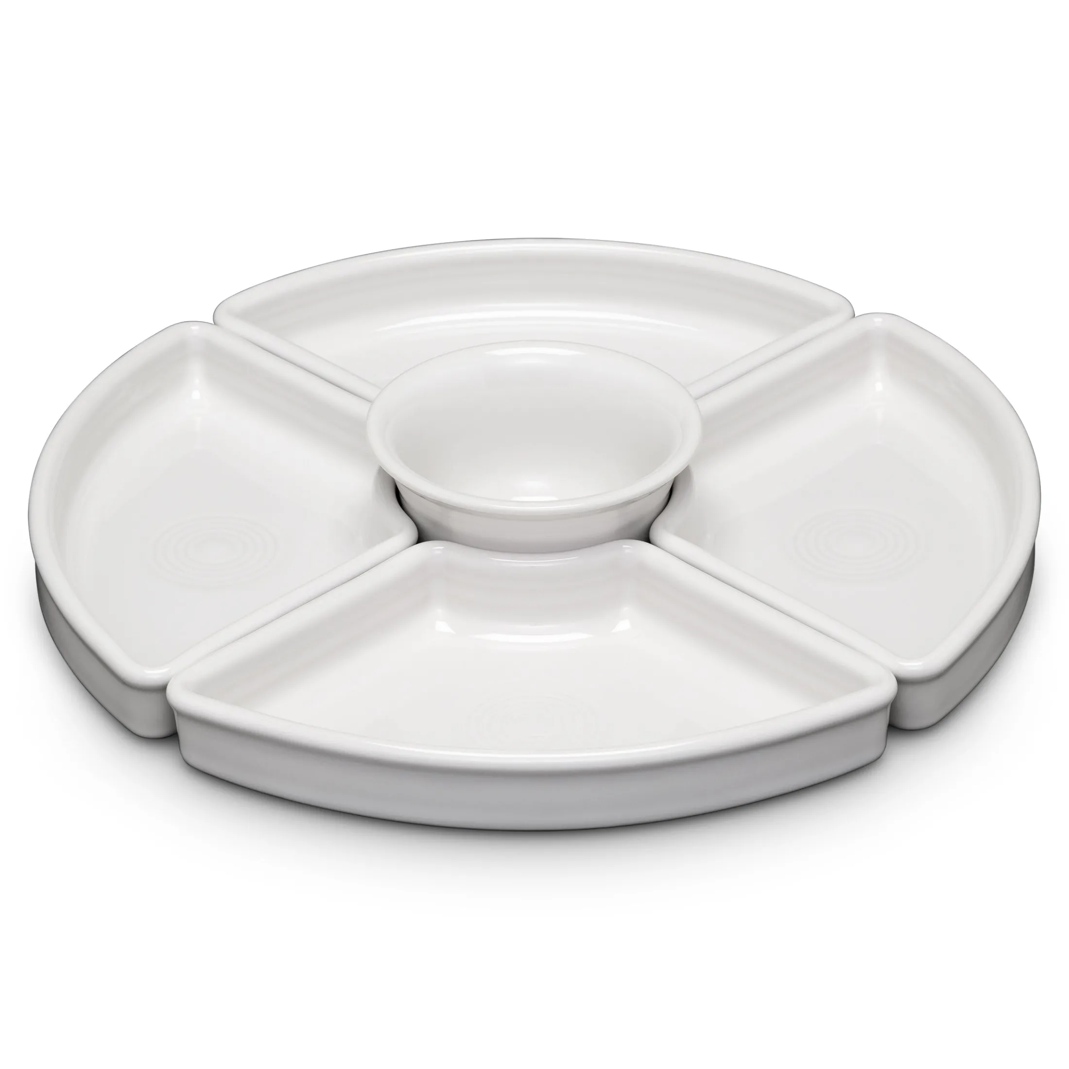 White 5-Piece Entertaining Set 8 1/5 Inch